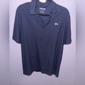 Lacoste mens dark blue collar polo shirt size XXL